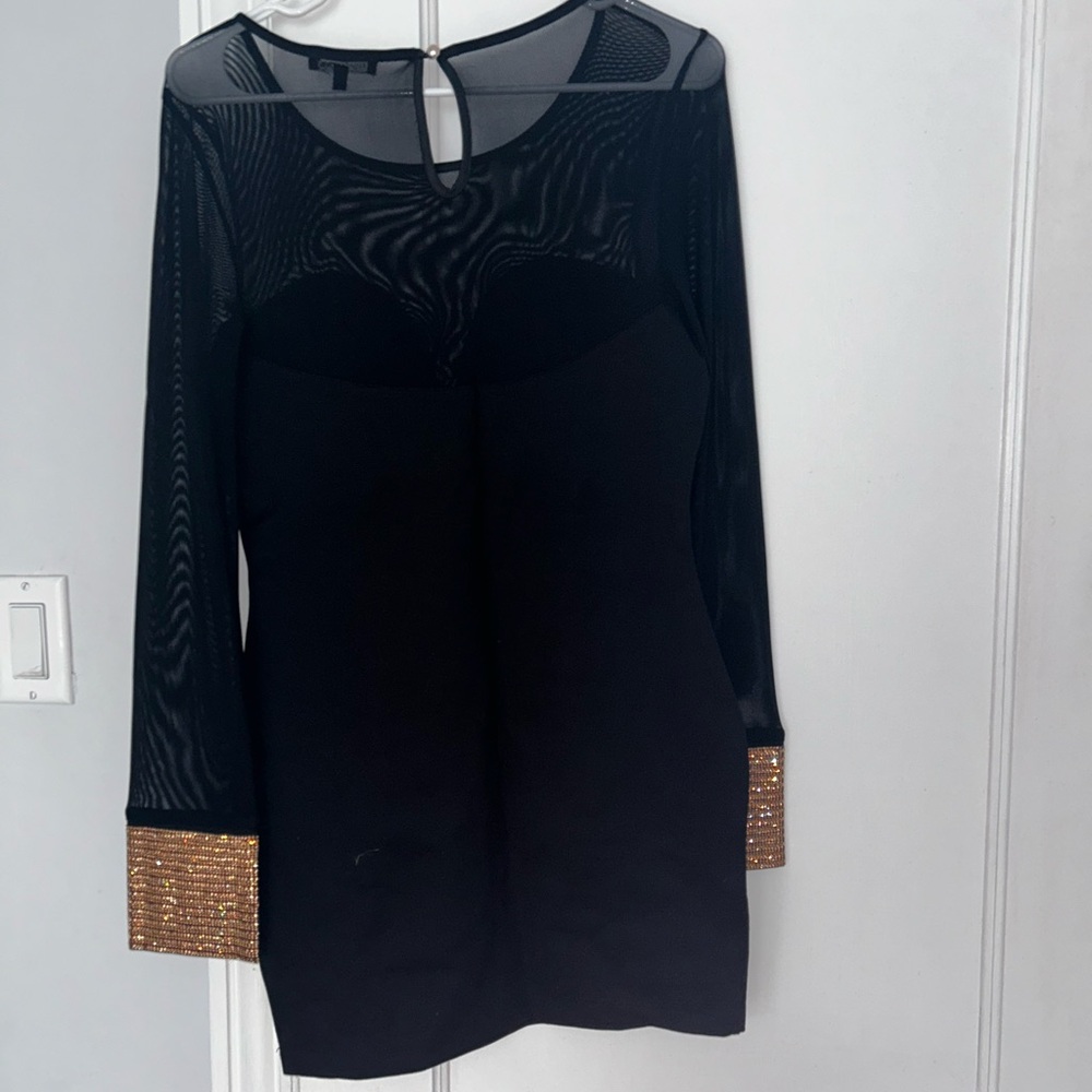 Black with gold detail bodycon dress⁉️⁉️⁉️